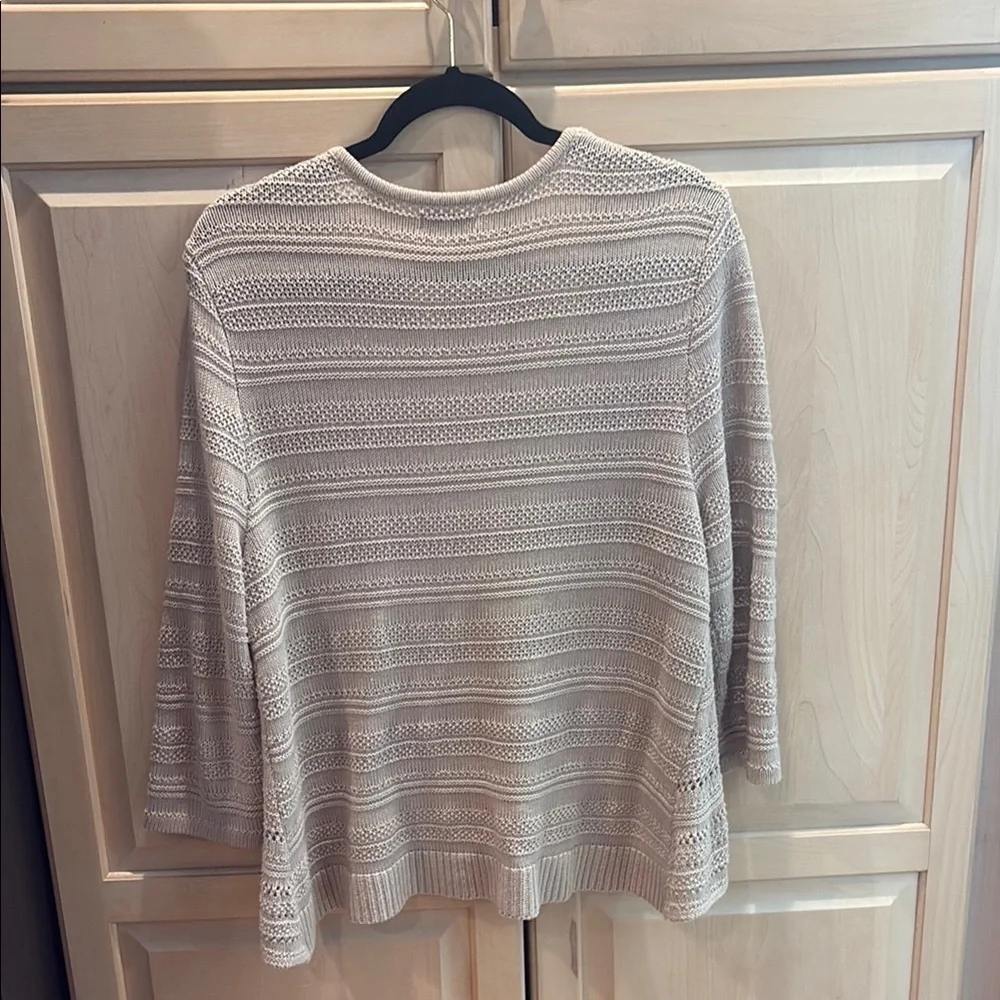 Croft & Barrow Women's Taupe Open-Front Cardigan Cottagecore Neutral XL